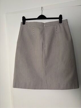 J. Crew Black and White Pinstripe Pencil Skirt